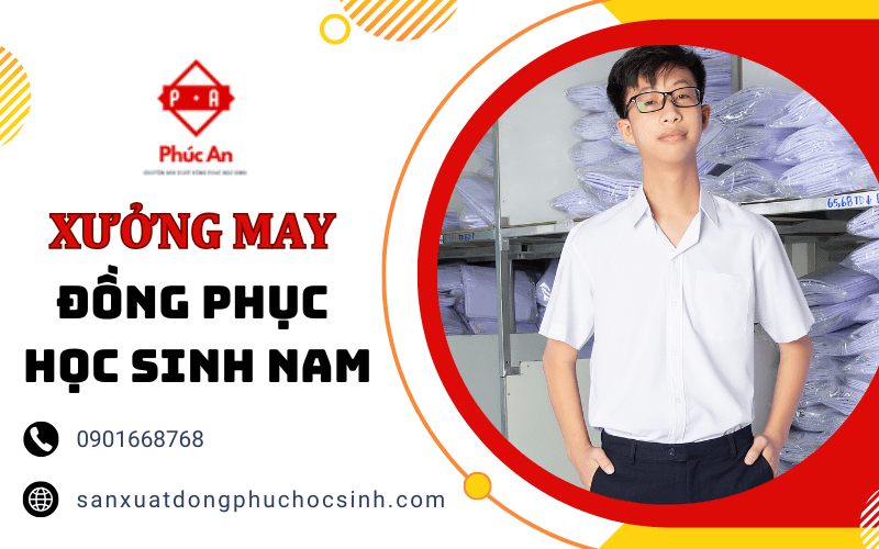 xưởng may đồng phục học sinh nam đẹp